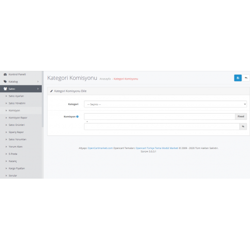 Opencart 3x C2c Çoklu Mağaza Satıcı Modülü