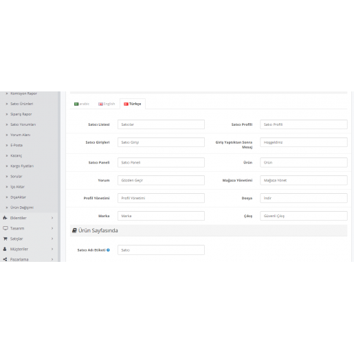Opencart 3x C2c Çoklu Mağaza Satıcı Modülü