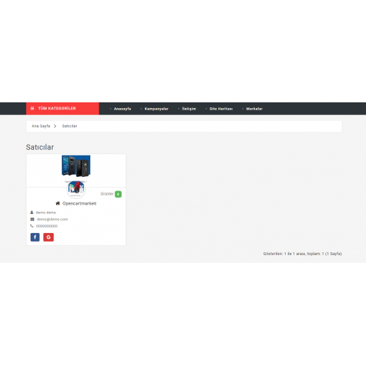Opencart 3x C2c Çoklu Mağaza Satıcı Modülü