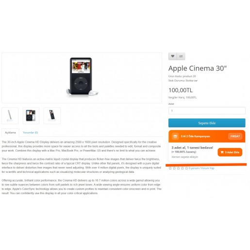 OpenCart 3.x 3 Al 2 Öde Kampanya Modülü