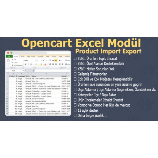 Excel İmport-Export Modül