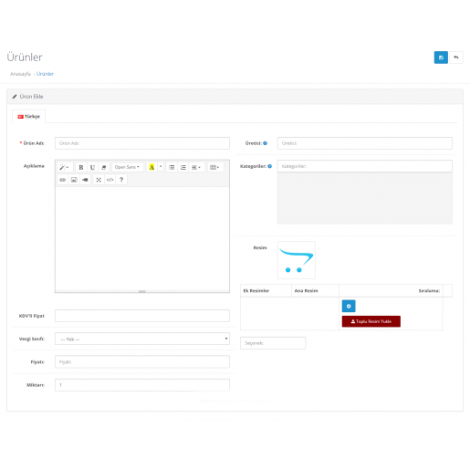 Hızlı Ürün Ekleme Modülü