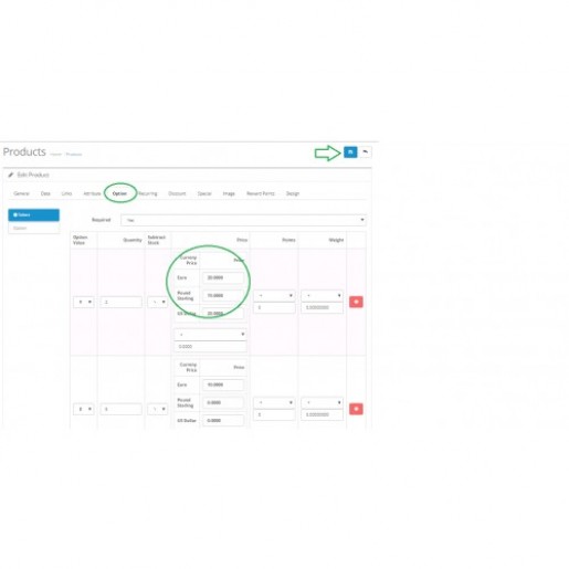 Opencart Döviz Fiyatı Girme Modülü