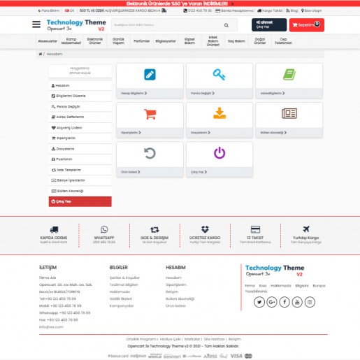 Opencart 3.x Teknolojiv2 Tema