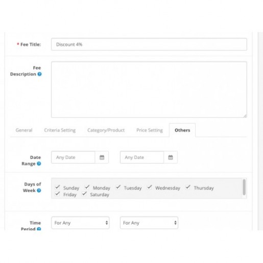 Opencart Ücret/İndirim Modülü Pro