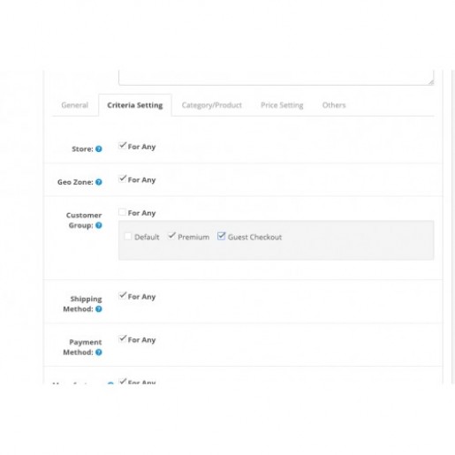 Opencart Ücret/İndirim Modülü Pro