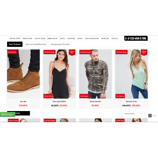 Opencart 3.x Ayakkabı Çanta Moda Teması