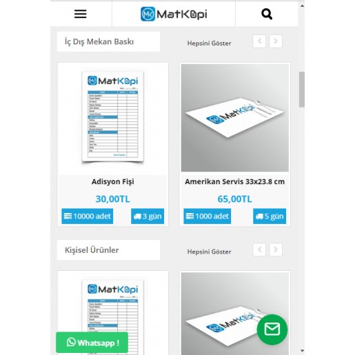 Opencart 3X Matbaa Teması
