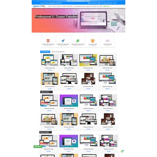 Opencart 3.x Web Ajans v3 Tema