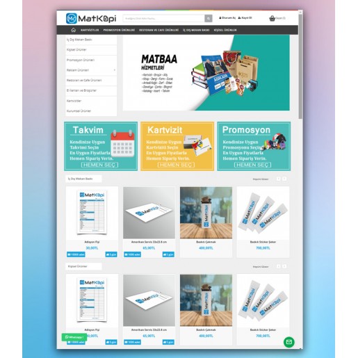 Opencart 3X Matbaa Teması