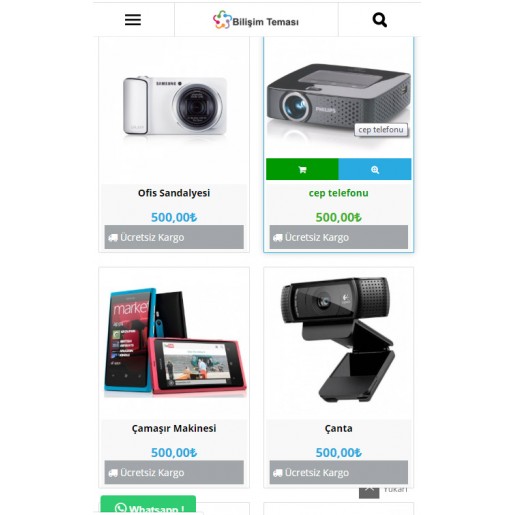 Opencart 3X Bilişim Teması
