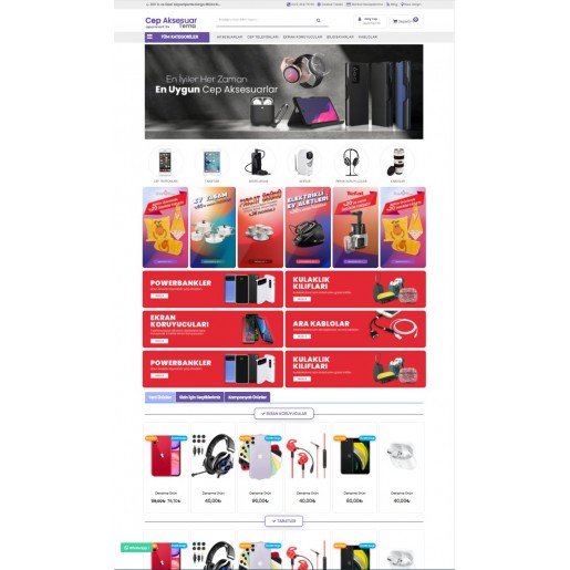 Opencart 3.x Cep Tel Aksesuar Tema