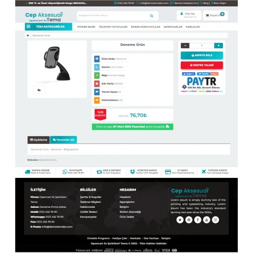 Opencart 3x Petshops Tema Full Paket