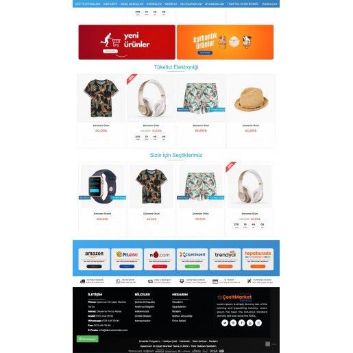 Opencart 3.x Çeşit Market Tema