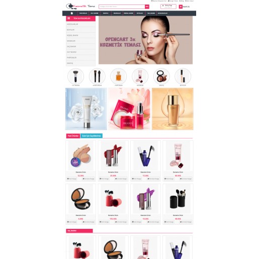 Opencart 3.x Kozmetik Parfüm Teması