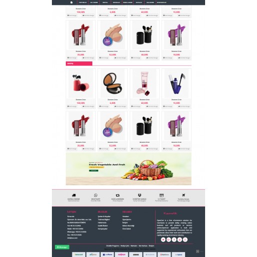 Opencart 3.x Kozmetik Parfüm Teması