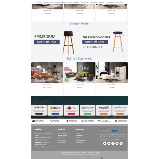 Opencart 3.x Mobilya Satış Tema
