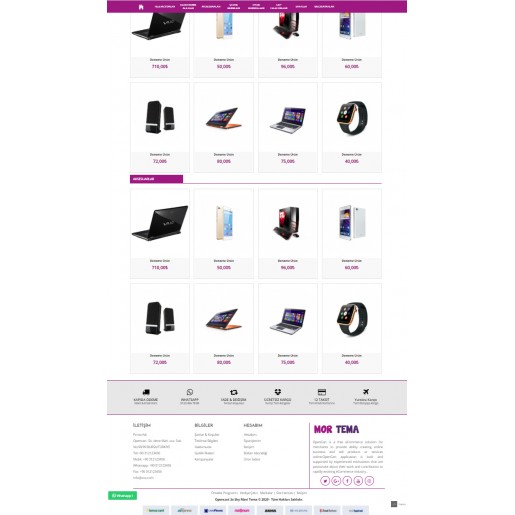 Opencart 3.x Mor Tema Full Paket