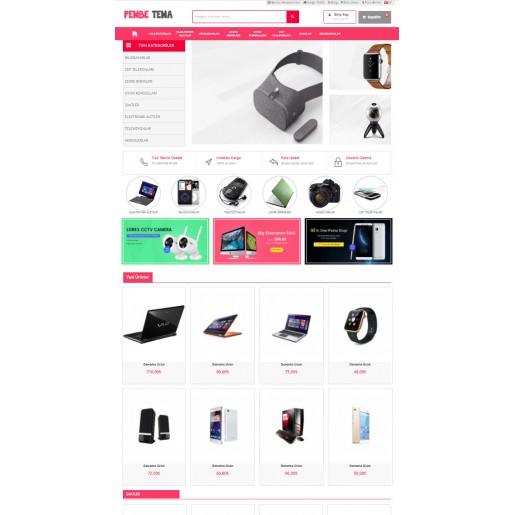 Opencart 3.x Pembe Tema Full Paket