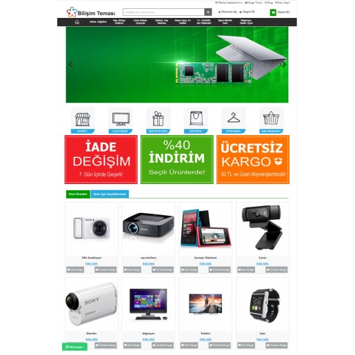 Opencart 3X Bilişim Teması