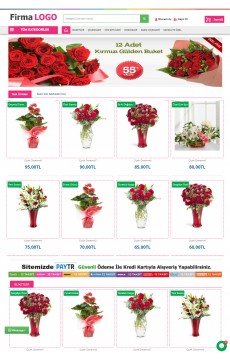 Opencart 3x Çiçekçi Teması