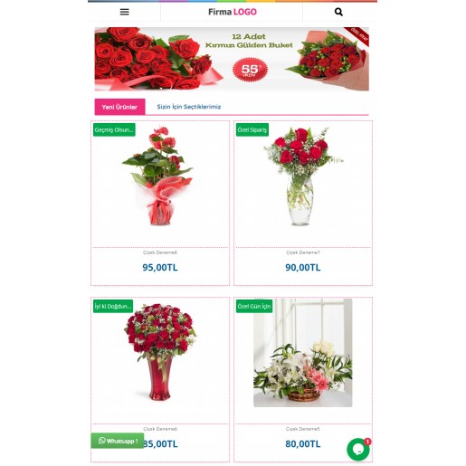 Opencart 3x Çiçekçi Teması
