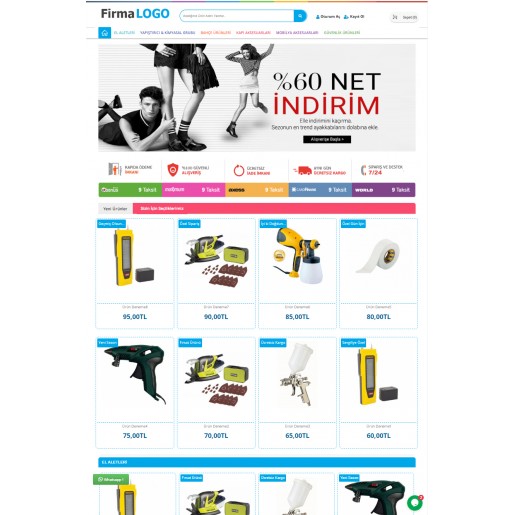 Opencart 3x Hırdavat Full Paket