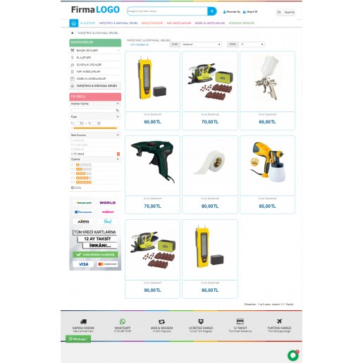 Opencart 3x Hırdavat Full Paket