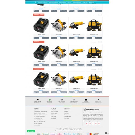 Opencart 3x Hırdavat-Temizlik Tema