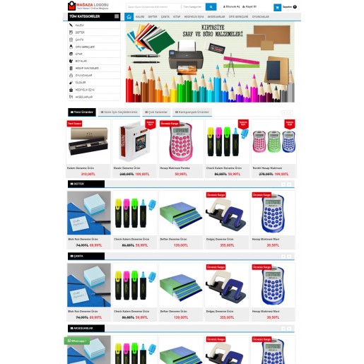 Opencart 3x Kırtasiye Oyuncak Teması