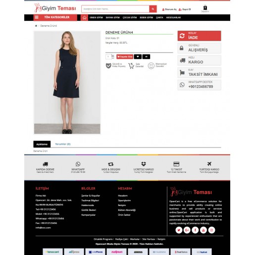 Opencart 3x Moda Giyim v2