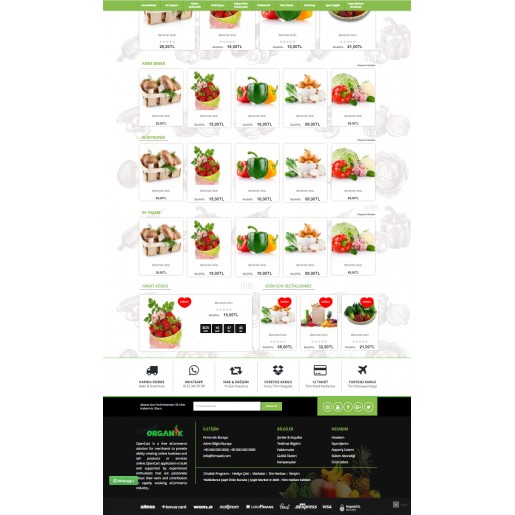 Opencart 3.x Natural Ürünler Tema Full Paket