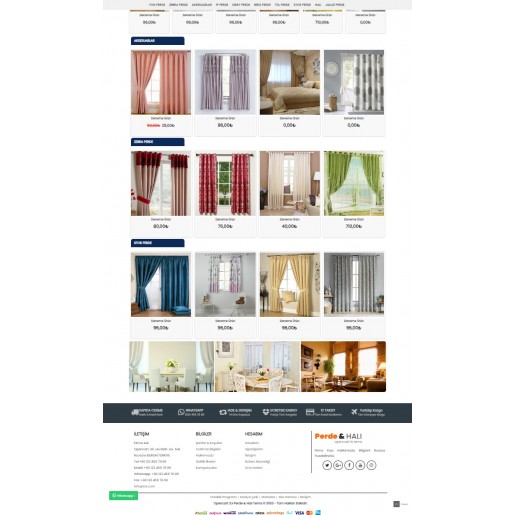 Opencart 3.x Perde Halı Tema