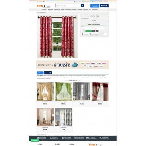 Opencart 3.x Perde Halı Tema
