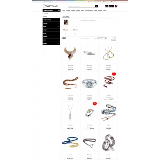 Opencart 3.x Takı Tesbih Moda Teması