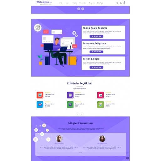Opencart 3.x Web Ajans v4 Tema