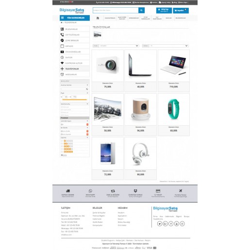 Opencart 3.x Bilgisayar Satış Teması