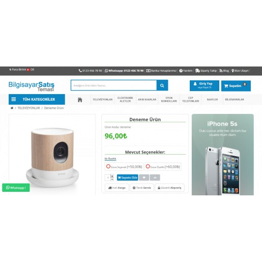 Opencart 3.x Bilgisayar Satış Teması