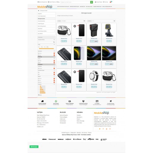 Opencart 3.x Cep Aksesuar Teması
