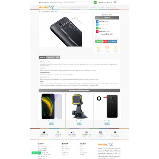 Opencart 3.x Cep Aksesuar Teması