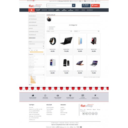 Opencart 3x FlatShop Tema