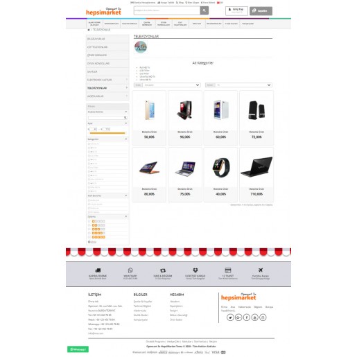 Opencart 3.x HepsiMarket Tema Full Paket