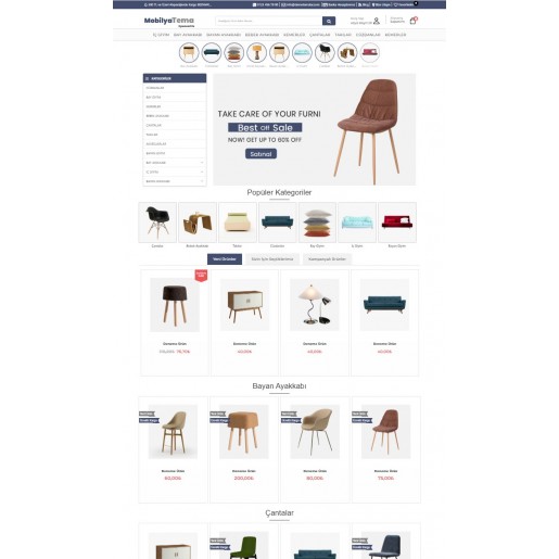 Opencart 3.x Mobilya Aksesuar2 Tema