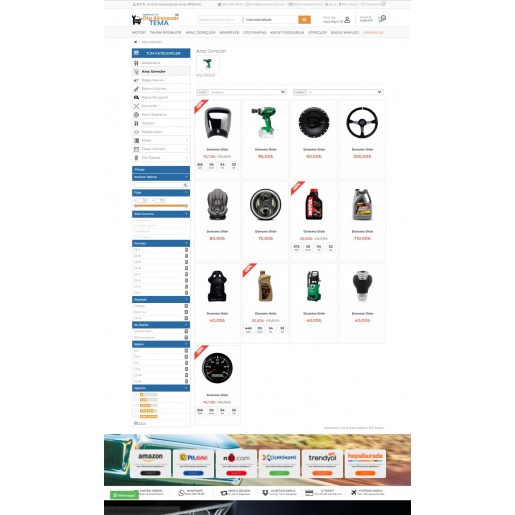 Opencart 3.x Oto Aksesuar v2 Full Paket