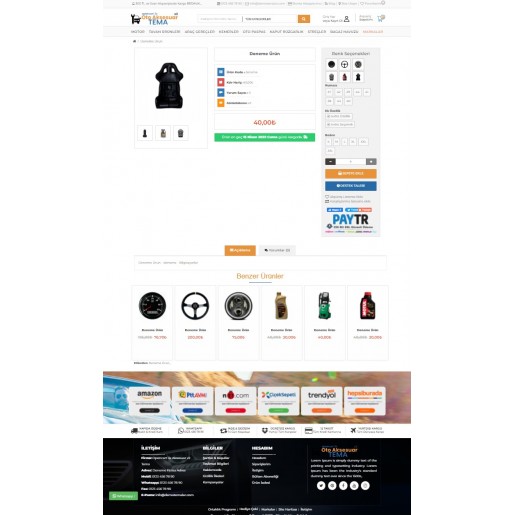 Opencart 3.x Oto Aksesuar v2 Full Paket