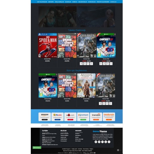 Opencart 3.x Oyun Satış Tema