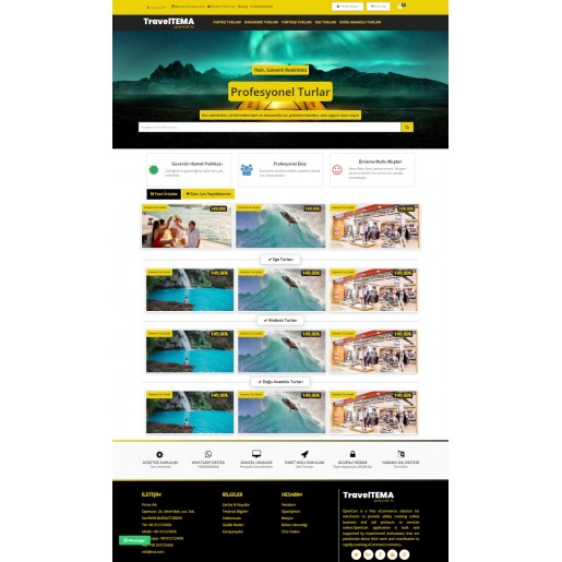 Opencart 3.x Travel Tur Tema