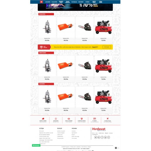 Opencart 3.x Hırdavat v2  Tema