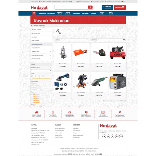 Opencart 3.x Hırdavat v2  Tema